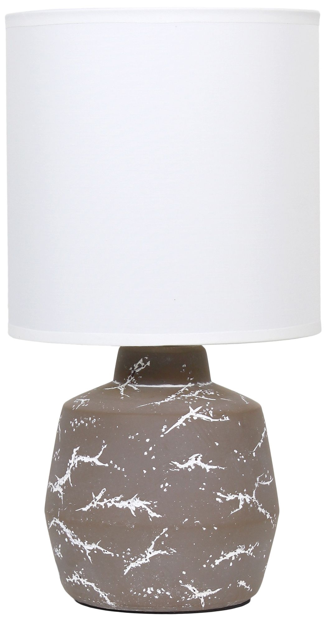 Image 2 Simple Designs 13.78" Chic Glow Marble Inspired Crmc Tb Lp, Fbc Shd, Taupe