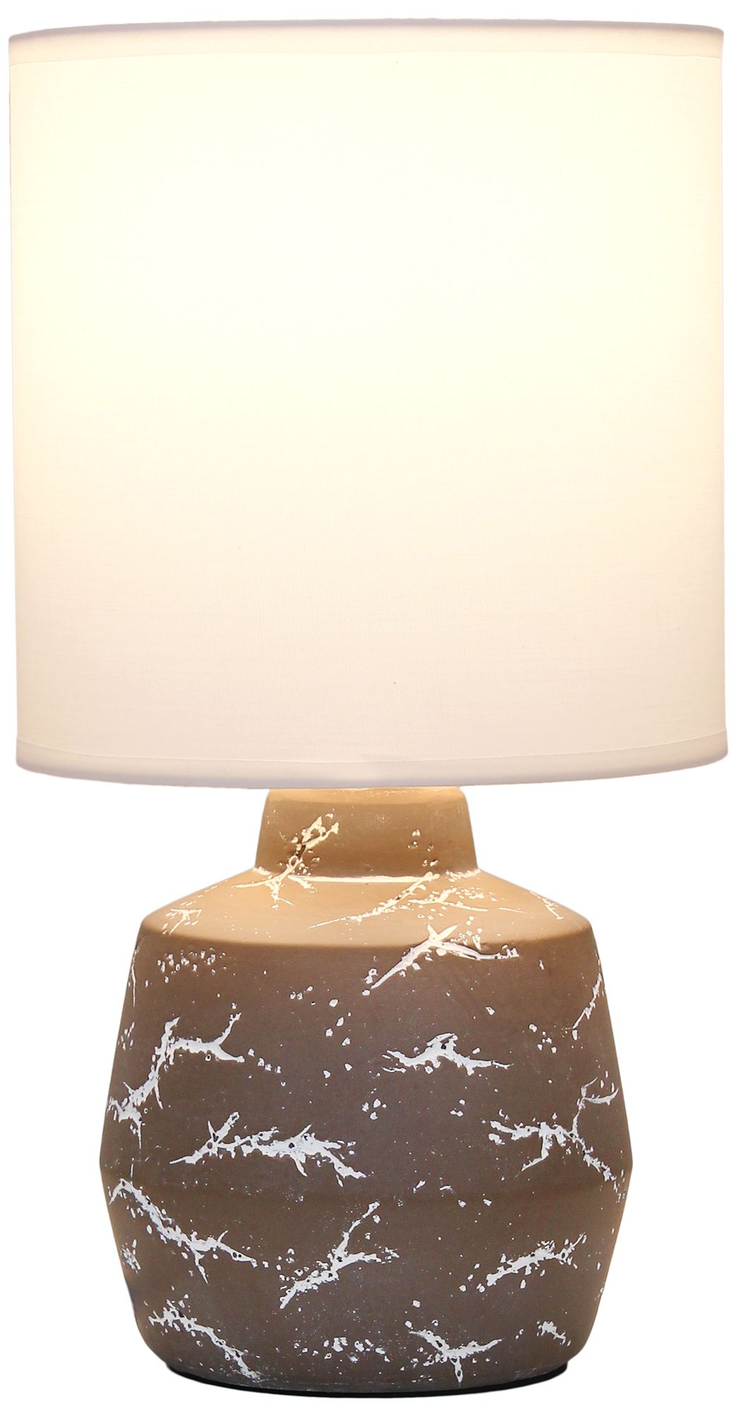 Image 4 Simple Designs 13.78" Chic Glow Marble Inspired Crmc Tb Lp, Fbc Shd, Taupe more views