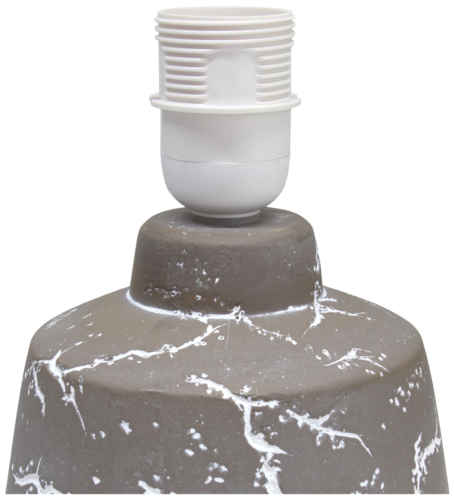 Simple Designs 13.78" Chic Glow Marble Inspired Crmc Tb Lp, Fbc Shd, Taupe