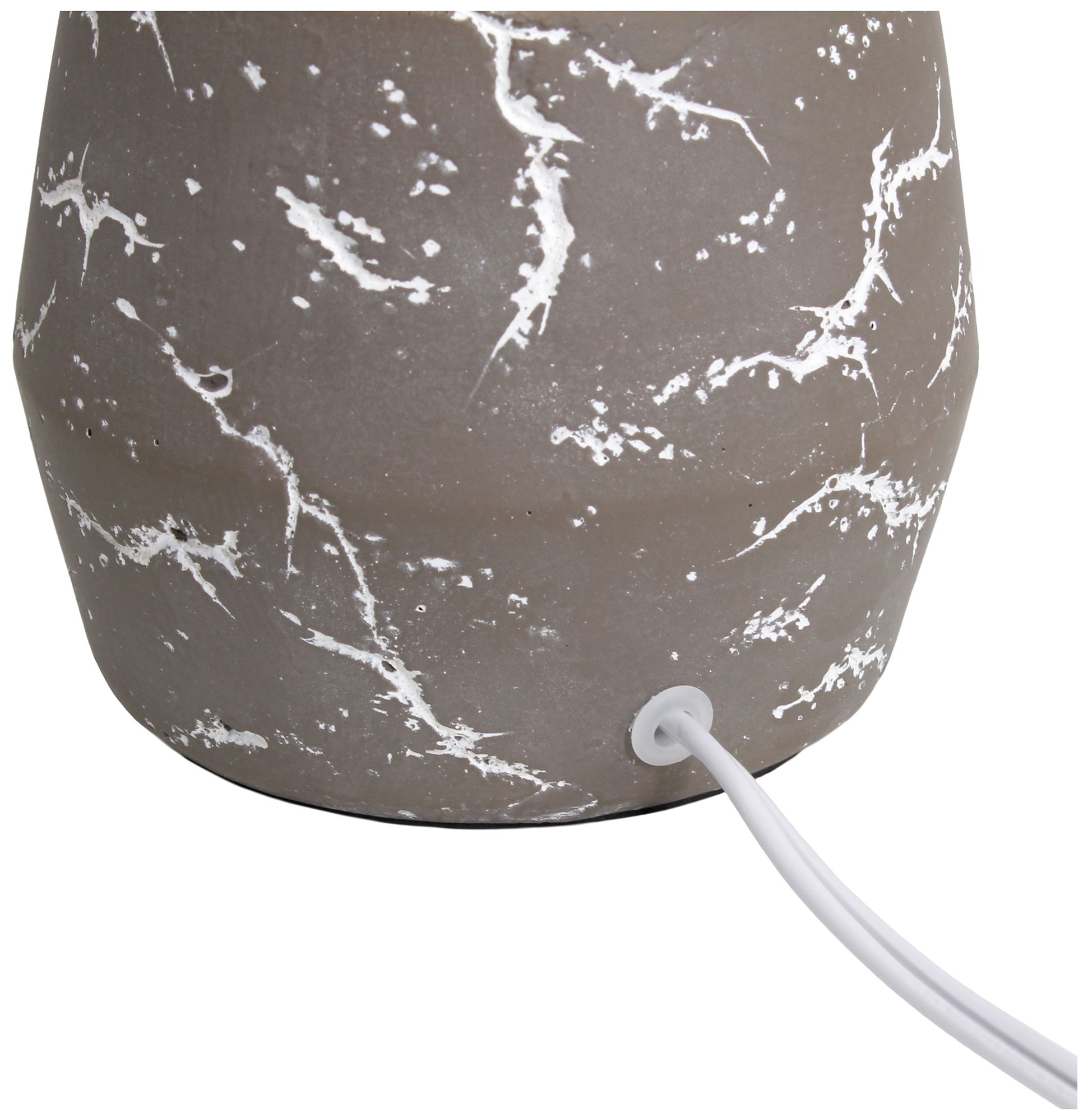 Simple Designs 13.78" Chic Glow Marble Inspired Crmc Tb Lp, Fbc Shd, Taupe