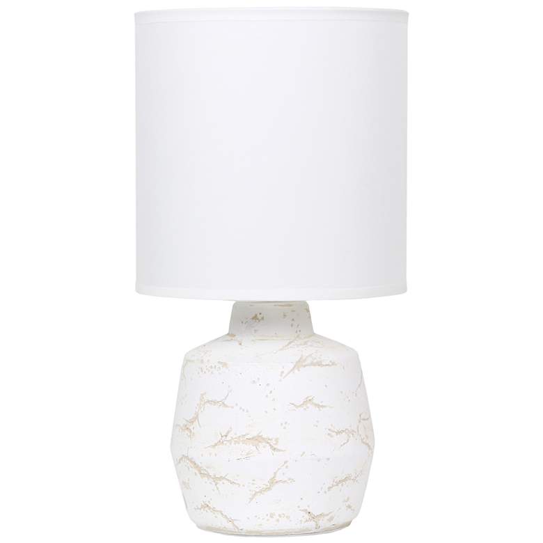 Image 3 Simple Designs 13.78" Chic Glow Marble Inspo Conc Tb Lp, Fbc Shade, Off Wht more views