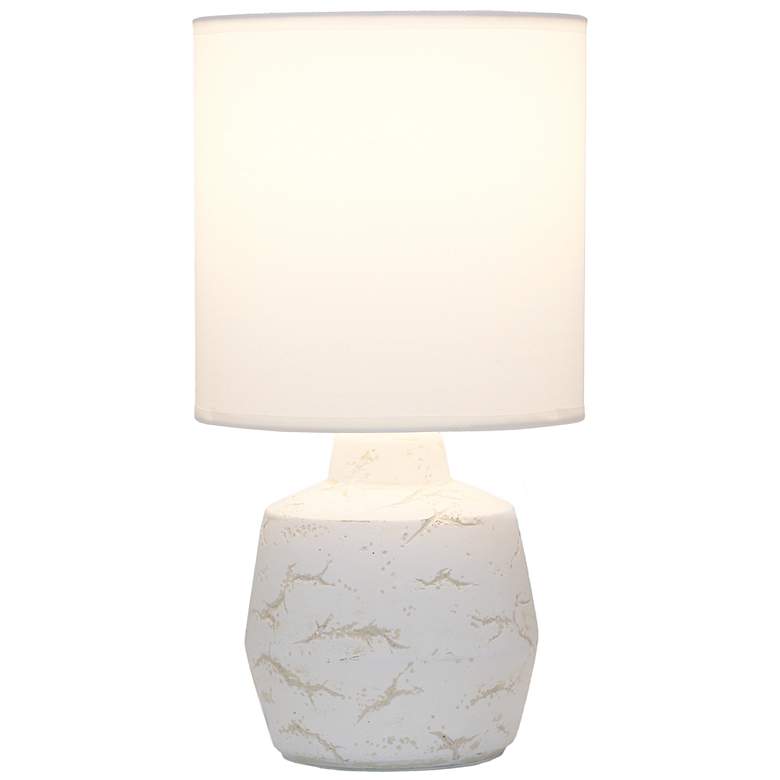 Image 4 Simple Designs 13.78" Chic Glow Marble Inspo Conc Tb Lp, Fbc Shade, Off Wht more views