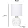 5_Simple Designs 13.78" Chic Glow Marble Inspo Conc Tb Lp, Fbc Shade, Off Wht more views