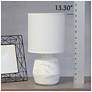 7_Simple Designs 13.78" Chic Glow Marble Inspo Conc Tb Lp, Fbc Shade, Off Wht more views