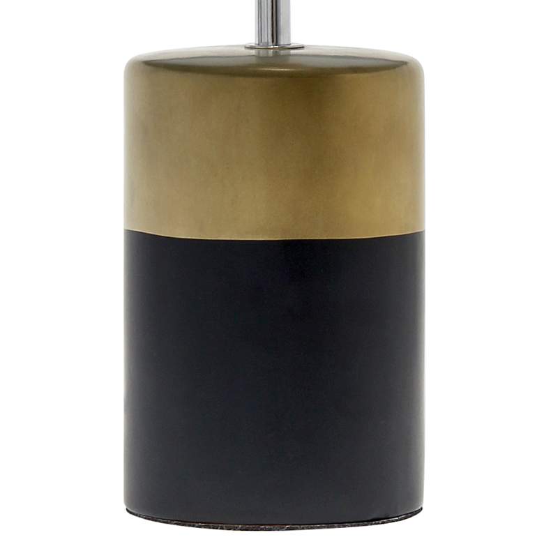 Image 4 Simple Designs 13 1/2 inch High Black Gold Accent Table Lamp more views