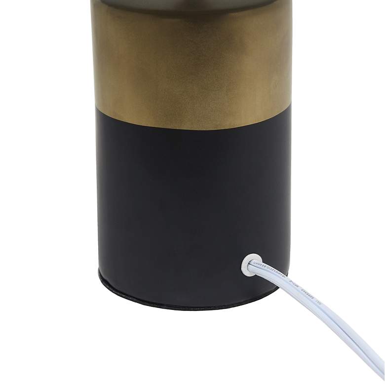 Image 5 Simple Designs 13 1/2" High Black Gold Accent Table Lamp more views