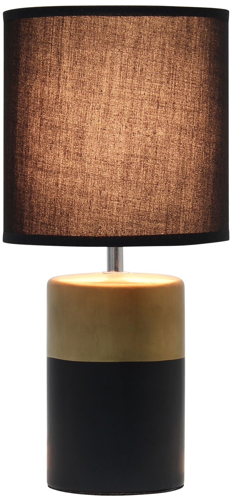 Simple Designs 13 1/2" High Black Gold Accent Table Lamp