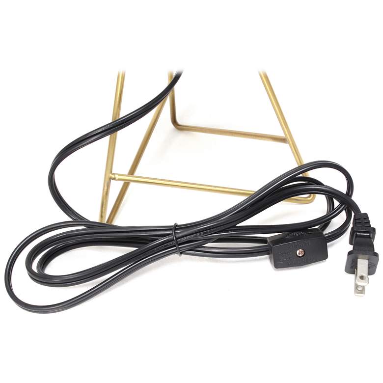 Image 4 Simple Designs 13 1/2" High Gold Metal Modern Accent Table Lamp more views