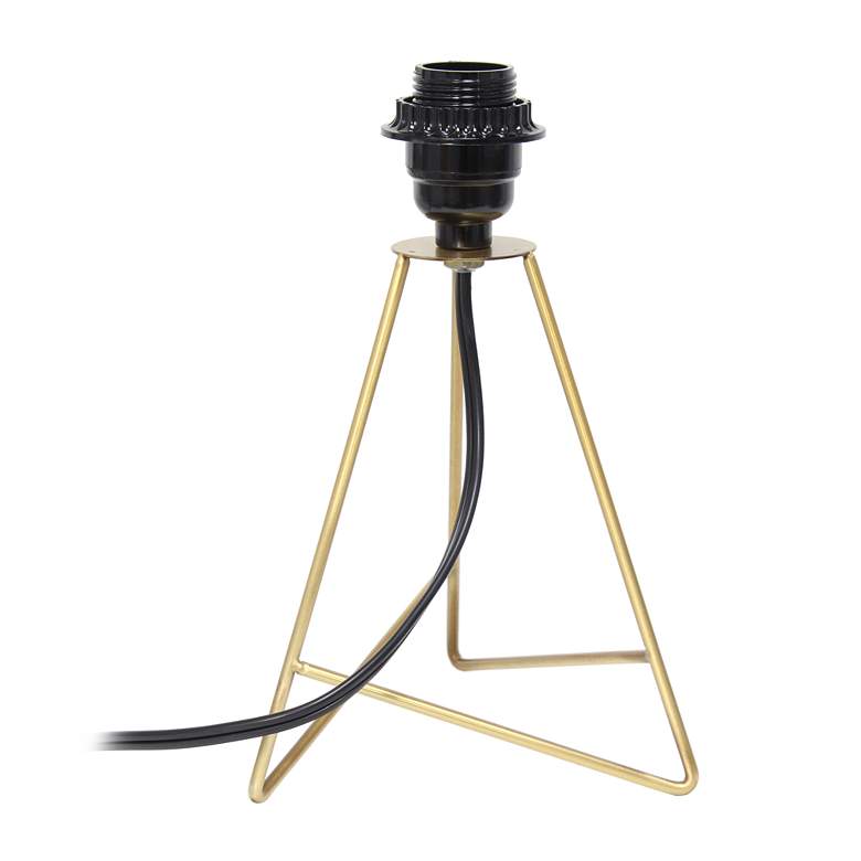 Image 5 Simple Designs 13 1/2" High Gold Metal Modern Accent Table Lamp more views