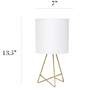 Simple Designs 13 1/2" High Gold Metal Modern Accent Table Lamp