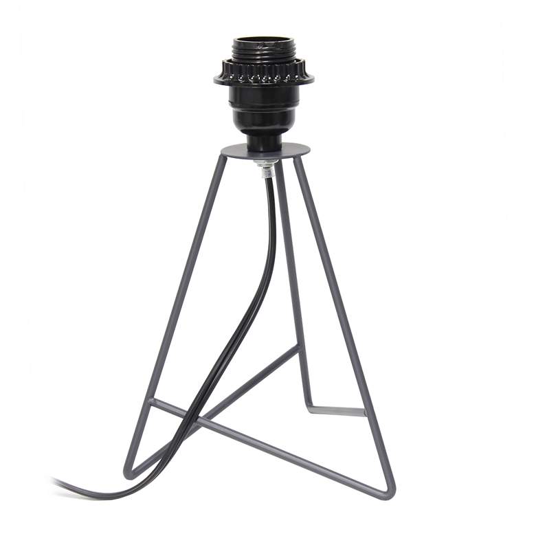 Image 5 Simple Designs 13 1/2" High Gray Metal Accent Table Lamp more views