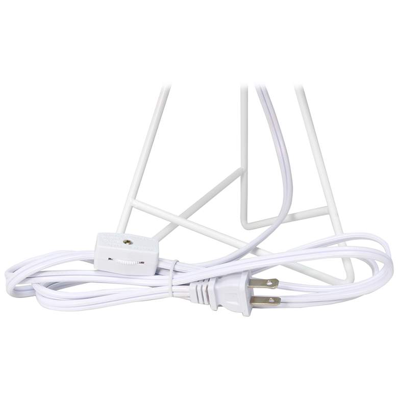 Image 4 Simple Designs 13 1/2" High White Metal Accent Table Lamp more views