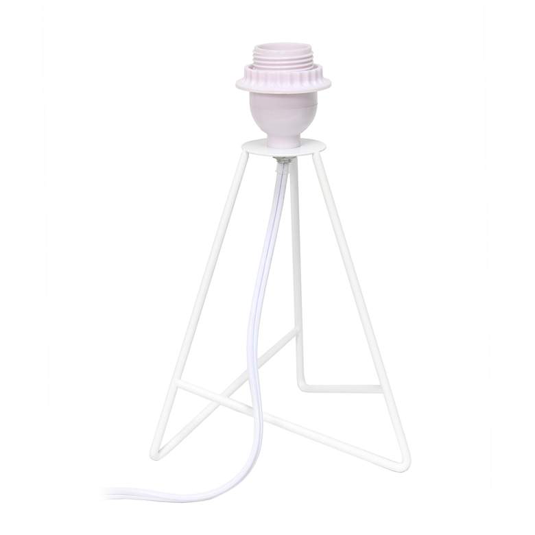 Image 5 Simple Designs 13 1/2" High White Metal Accent Table Lamp more views