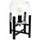 Simple Designs 13 1/2"H Black and Clear Glass Accent Lamp