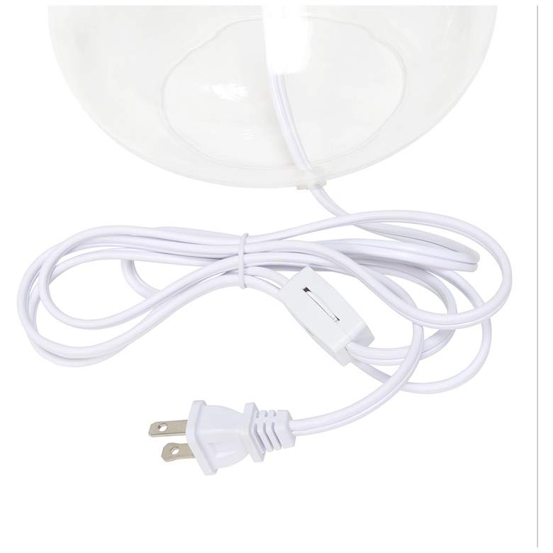 Image 4 Simple Designs 13 1/2"H Clear Glass Gray Accent Table Lamp more views