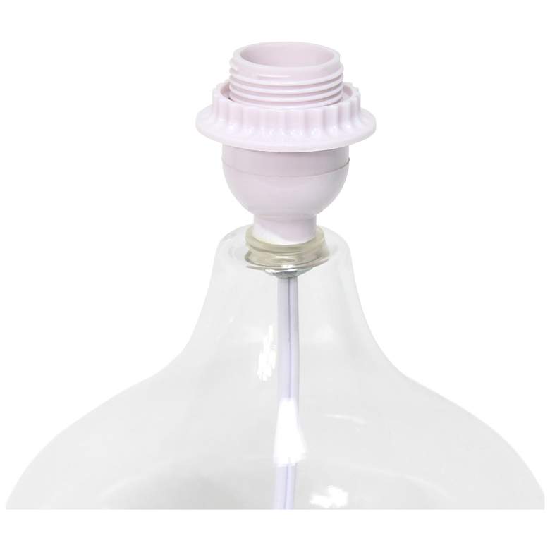 Image 5 Simple Designs 13 1/2"H Clear Glass White Accent Table Lamp more views