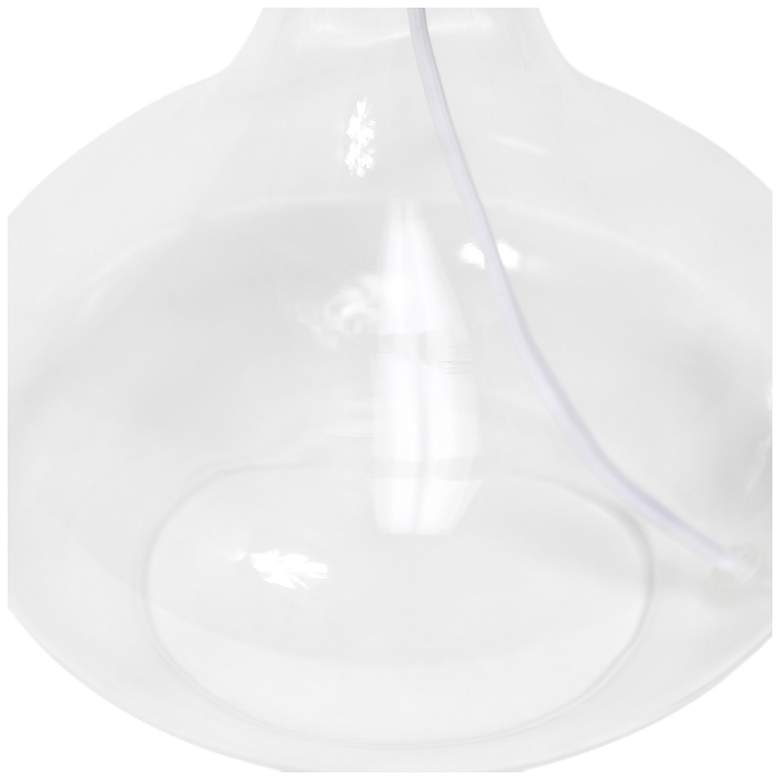 Image 7 Simple Designs 13 1/2"H Clear Glass White Accent Table Lamp more views