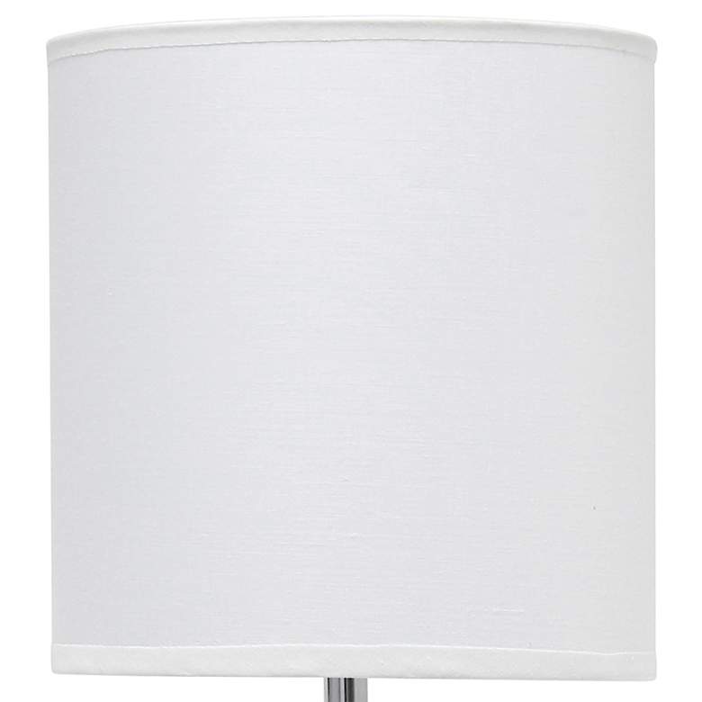 Image 3 Simple Designs 13 1/2 inchH Off-White Silver Accent Table Lamp more views