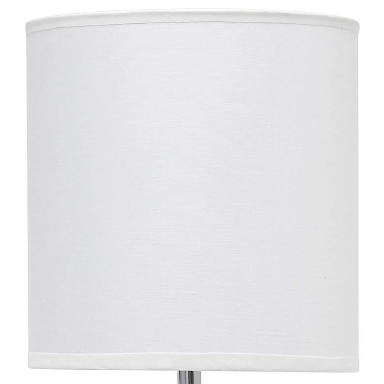 Image 3 Simple Designs 13 1/2"H Off-White Silver Accent Table Lamp more views
