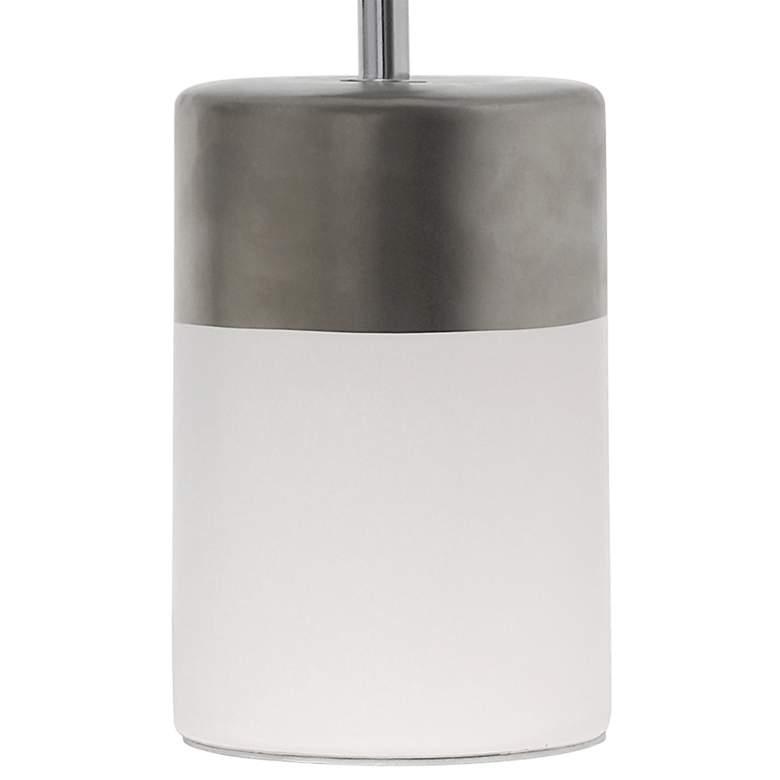 Image 4 Simple Designs 13 1/2 inchH Off-White Silver Accent Table Lamp more views