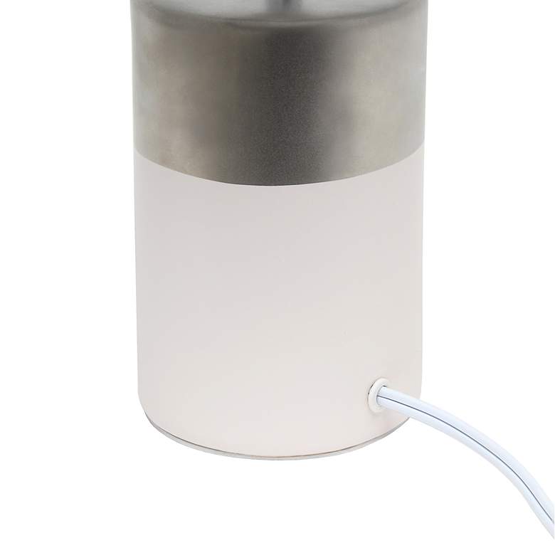 Image 5 Simple Designs 13 1/2"H Off-White Silver Accent Table Lamp more views