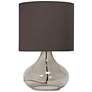Simple Designs 13 1/2"H Smoke Glass Gray Accent Table Lamp