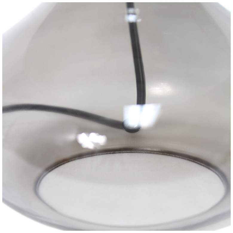 Image 7 Simple Designs 13 1/2"H Smoke Glass White Accent Table Lamp more views