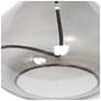 Simple Designs 13 1/2"H Smoke Glass White Accent Table Lamp
