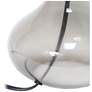 Simple Designs 13 1/2"H Smoke Glass White Accent Table Lamp