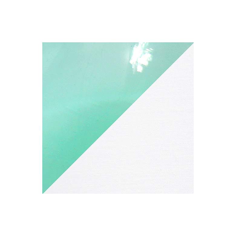 Image 6 Simple Designs 13" High Aqua Blue Accent Table Lamp with White Shade more views