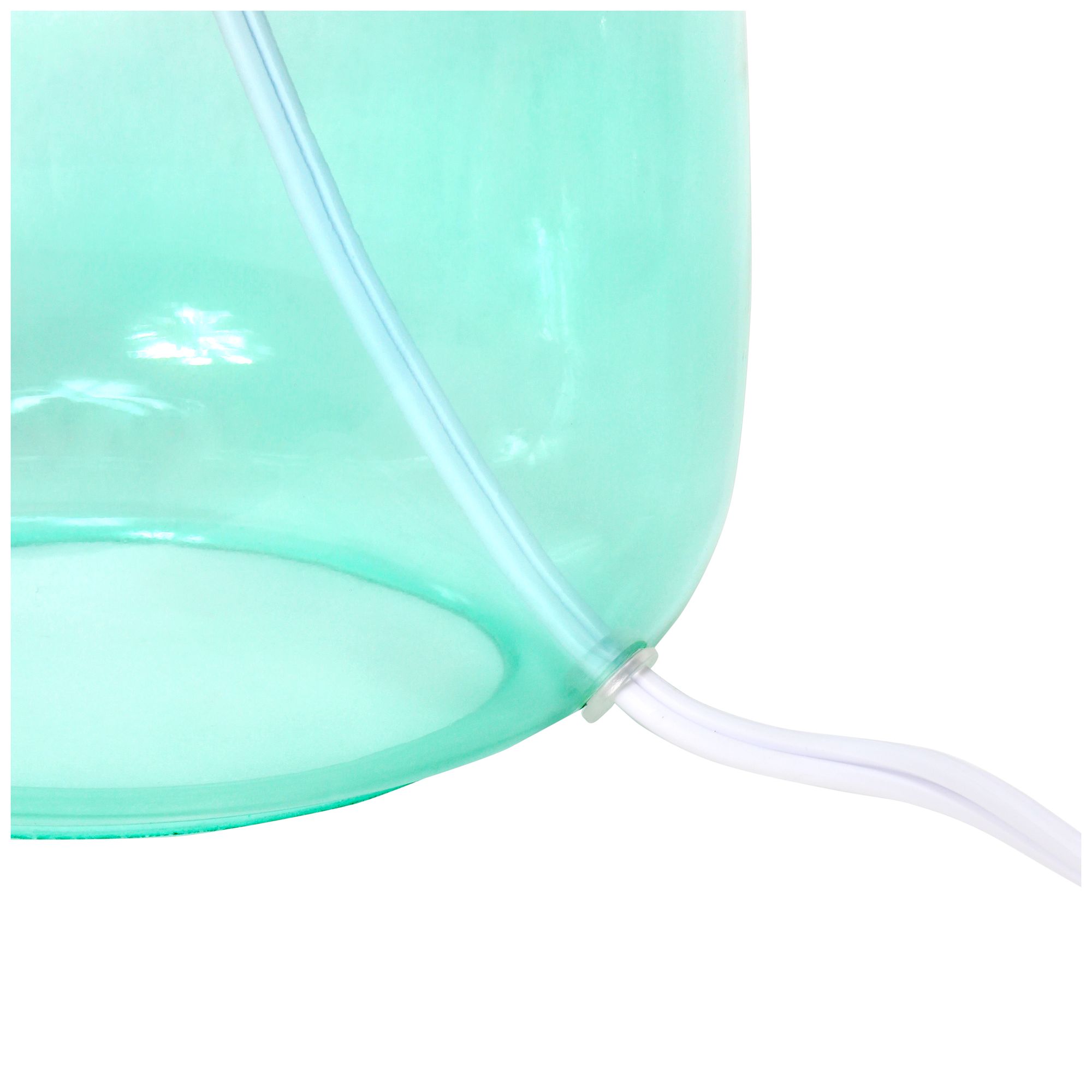 Simple Designs 13" High Aqua Blue Accent Table Lamp with White Shade