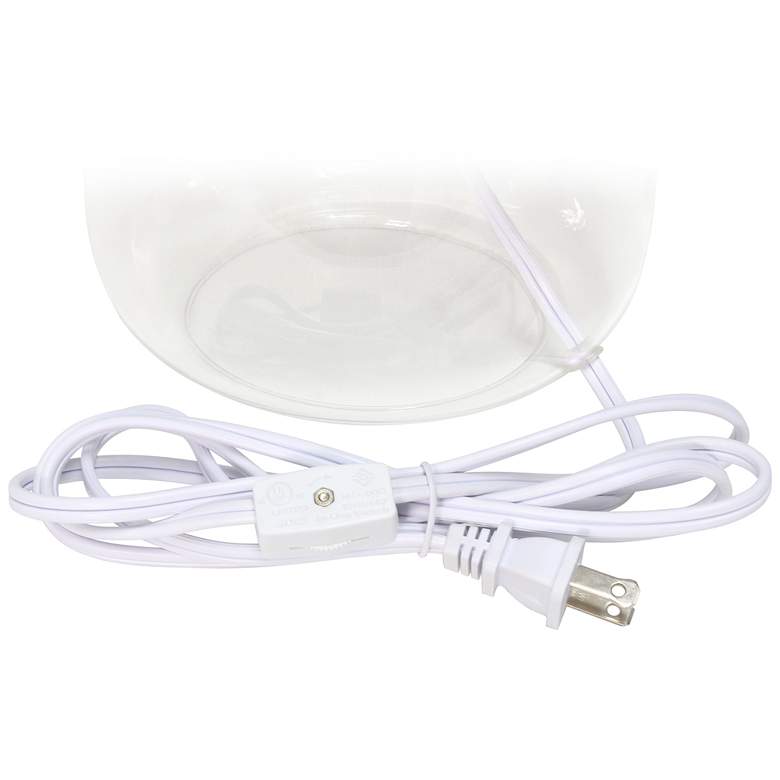 Image 4 Simple Designs 13" High Clear Glass White Accent Table Lamp more views