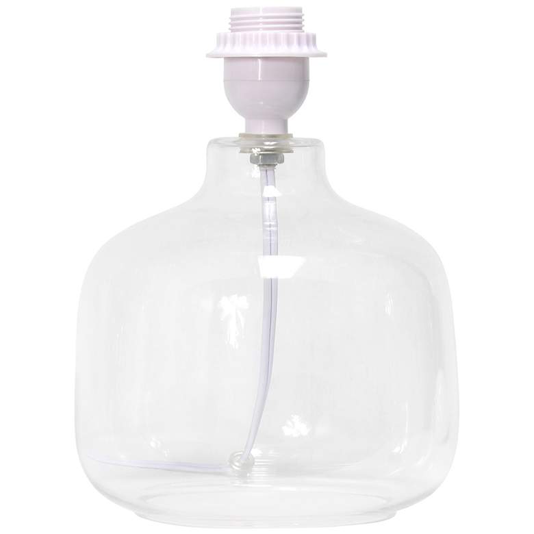 Image 5 Simple Designs 13" High Clear Glass White Accent Table Lamp more views