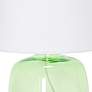 Simple Designs 13" High Green Glass Accent Table Lamp