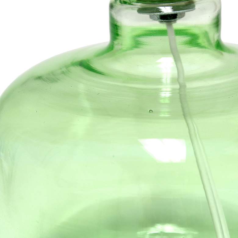 Image 6 Simple Designs 13" High Green Glass Accent Table Lamp more views