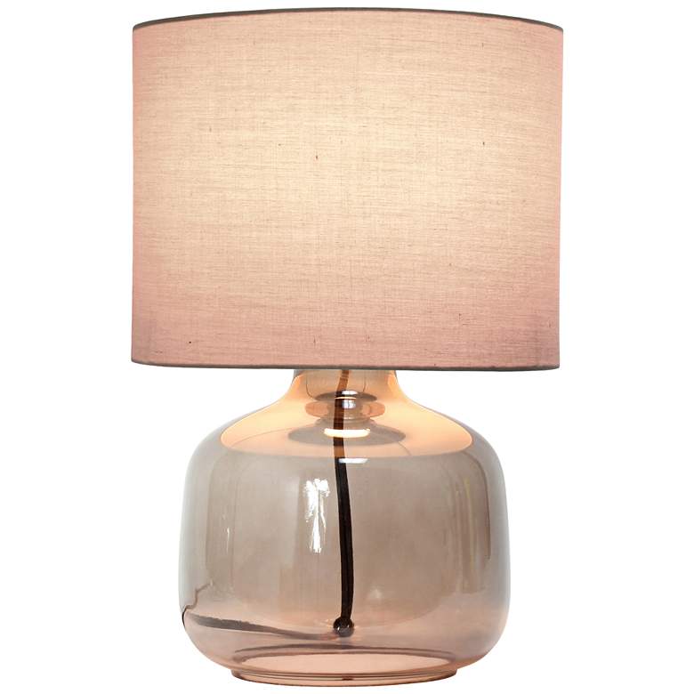 Image 3 Simple Designs 13" High Smoke Glass Gray Accent Table Lamp more views