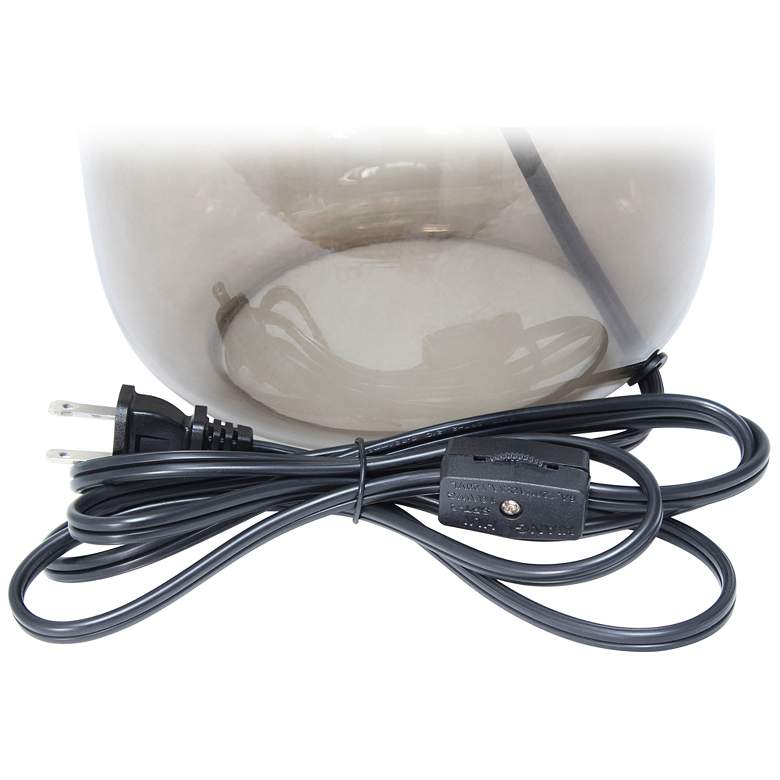 Image 4 Simple Designs 13" High Smoke Glass Gray Accent Table Lamp more views