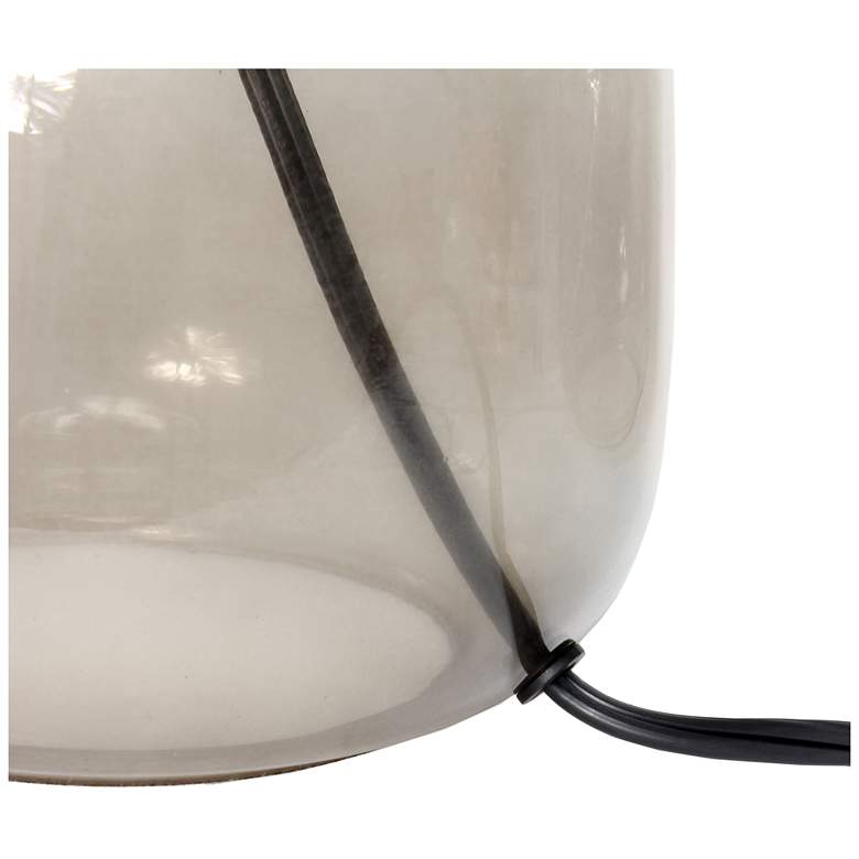 Image 7 Simple Designs 13" High Smoke Glass Gray Accent Table Lamp more views