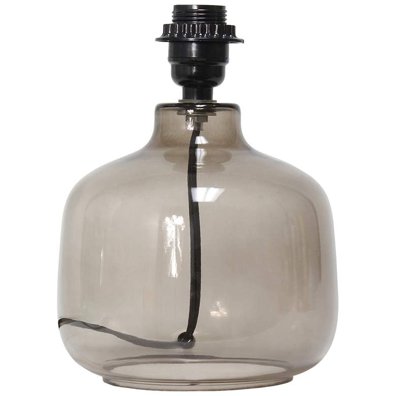 Image 4 Simple Designs 13" High Smoke Glass White Accent Table Lamp more views