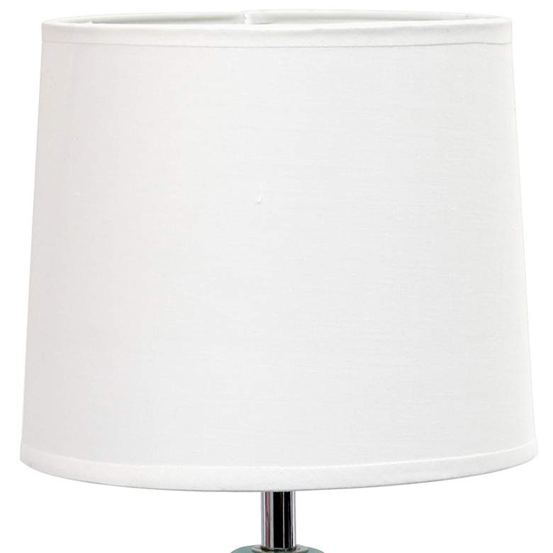 Image 2 Simple Designs 14 1/4 inch High Blue Stucco Ceramic Oval Accent Table Lamp more views