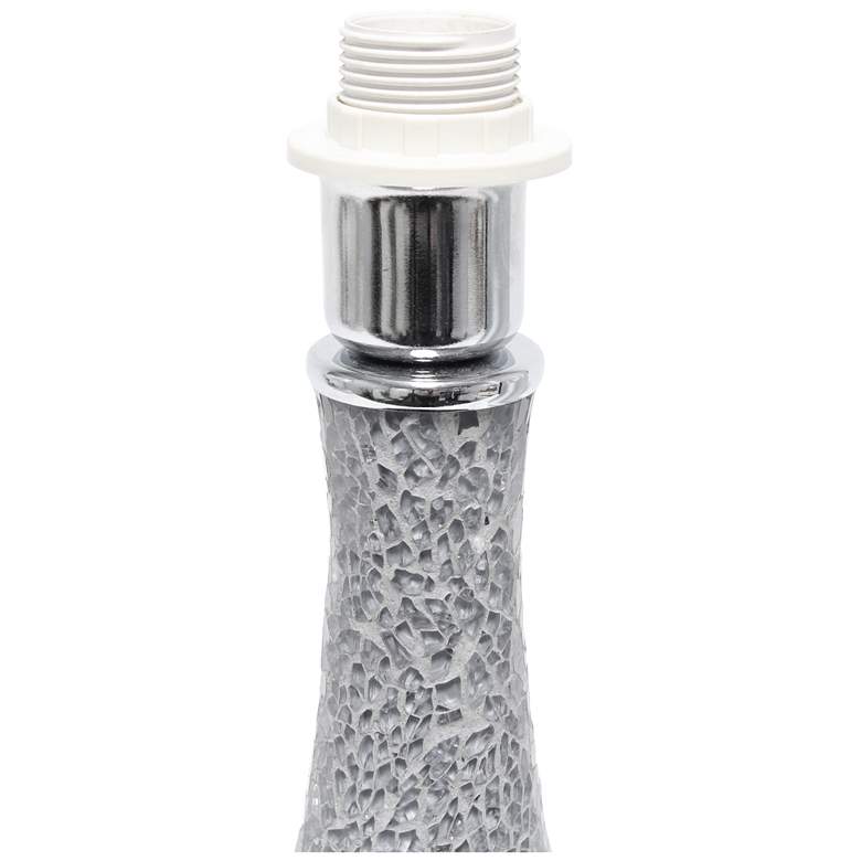 Image 5 Simple Designs 14 1/4" High Gray Mosaic Genie Accent Table Lamp more views