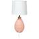 Simple Designs 14 1/4" High Pink Stucco Ceramic Oval Accent Table Lamp