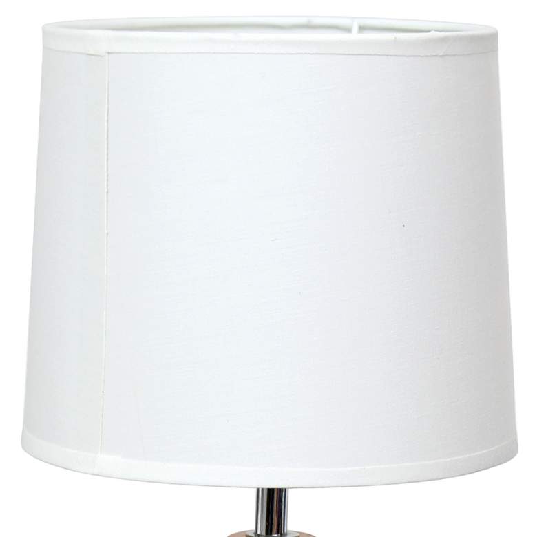 Image 2 Simple Designs 14 1/4" High Pink Stucco Ceramic Oval Accent Table Lamp more views