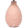 Simple Designs 14 1/4" High Pink Stucco Ceramic Oval Accent Table Lamp