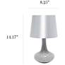 Simple Designs 14 1/4"H Gray Mosaic Genie Accent Table Lamp
