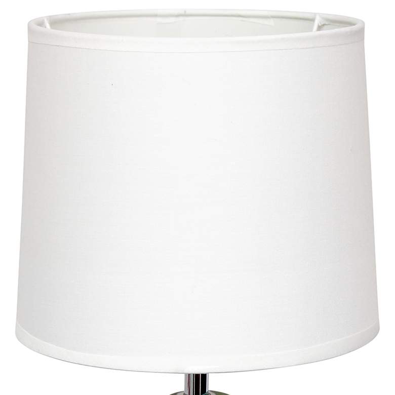 Image 3 Simple Designs 14 1/4"H Green Stucco Ceramic Oval Accent Table Lamp more views