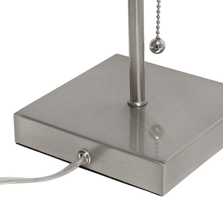 Image 6 Simple Designs 14 1/4"H Petite Stick Nickel USB Lamps Set of 2 more views