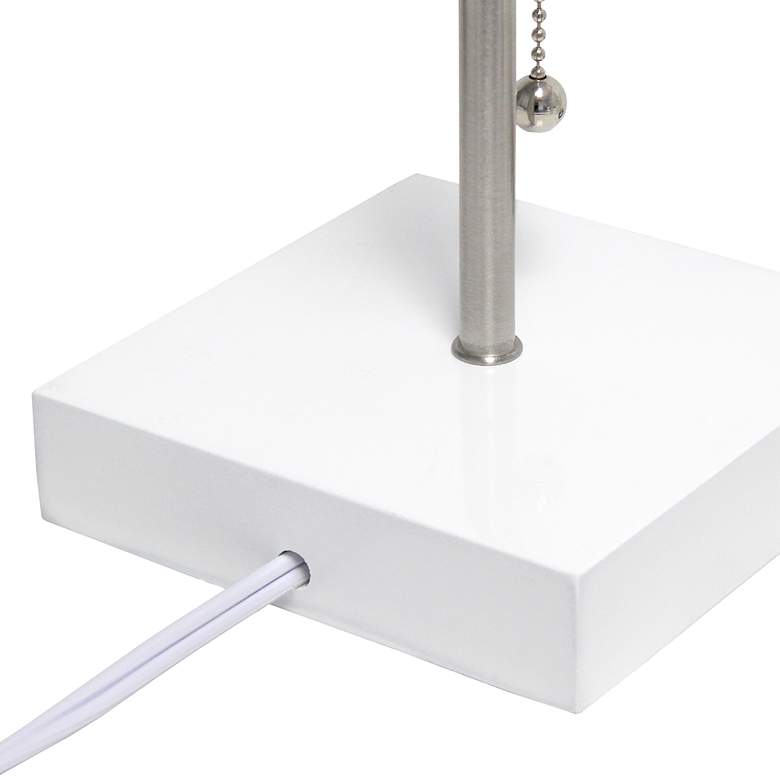 Image 5 Simple Designs 14 1/4"H Stick White and Black USB Lamps Set of 2 more views