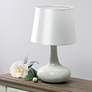 Simple Designs 14 1/4"H White Mosaic Genie Accent Table Lamp