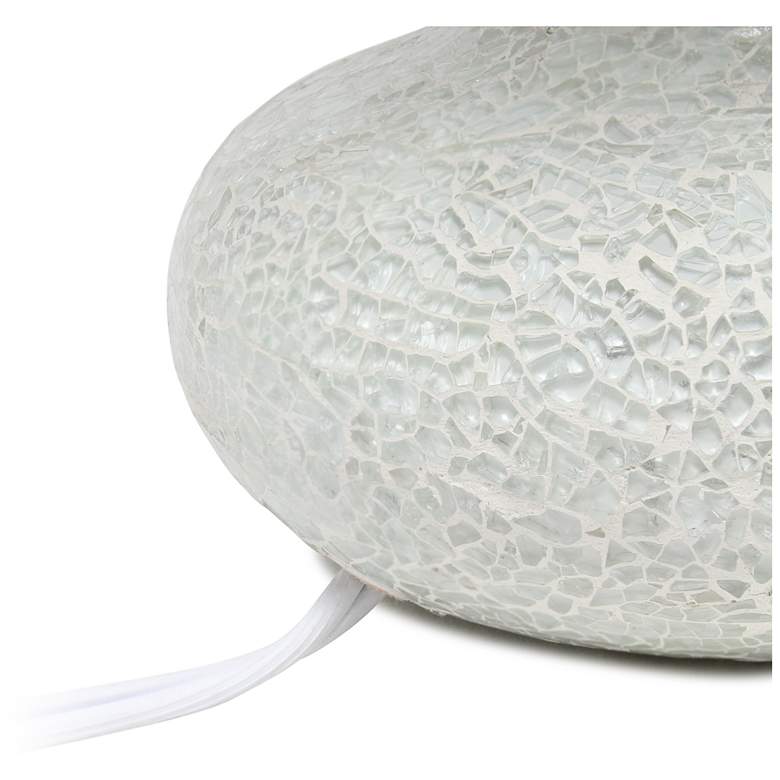 Image 4 Simple Designs 14 1/4"H White Mosaic Genie Accent Table Lamp more views